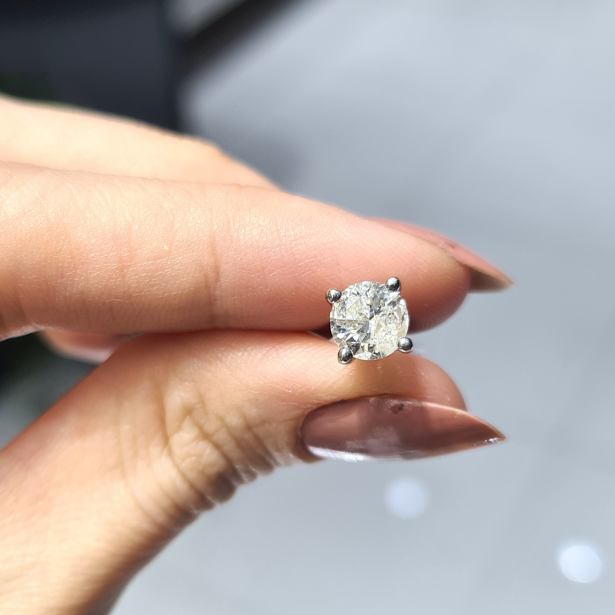 2.El Pırlanta 1,02 Karat Tektaş Küpe X006978