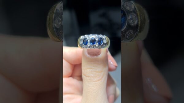 2.El Pırlanta 0,45 Karat Pırlanta ve Safir Yüzük ürün videosu