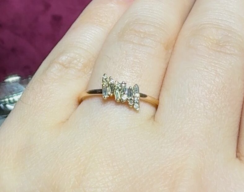 2.El Pırlanta 0,17 Karat Bageti Yüzük X007145