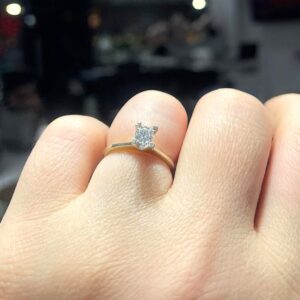 2.El Pırlanta 0,31 Karat HRD Sertifikalı D Renk Tektaş Yüzük X006653