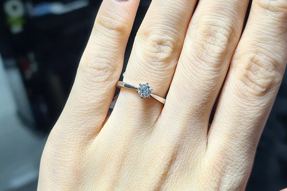 2.El Pırlanta 0,34 Karat GIA Sertifikalı Tektaş Yüzük X007058