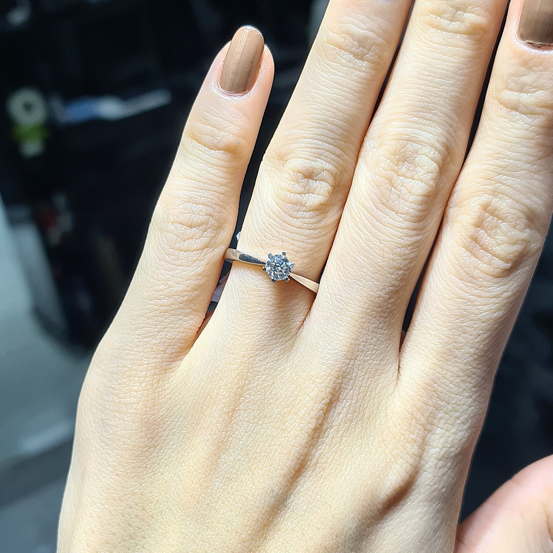 2.El Pırlanta 0,34 Karat GIA Sertifikalı Tektaş Yüzük X007058