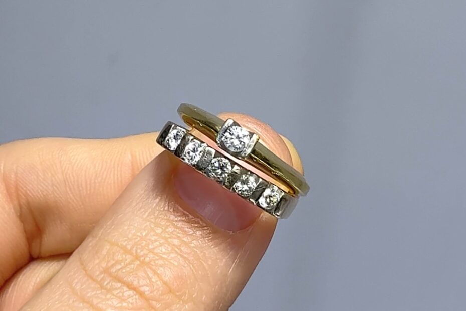 2.El Pırlanta 0,36 Karat Tektaş & Yarımtur Set X007081-X007082