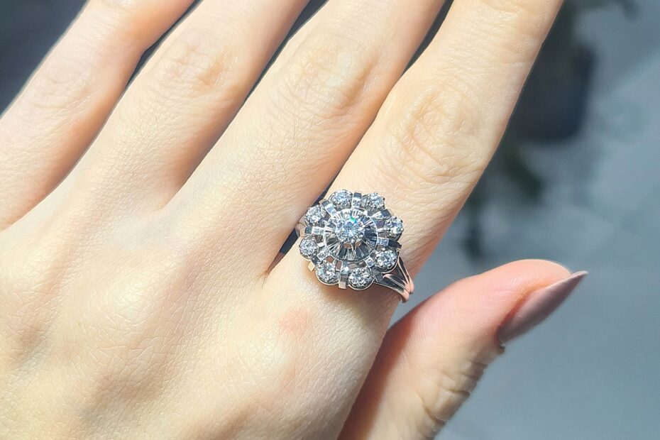 2.El Pırlanta 0,40 Karat Çiçek Yüzük X004808