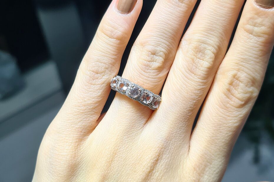 2.El Pırlanta 1,25 Karat Morganit 5 Taş Yüzük X006906