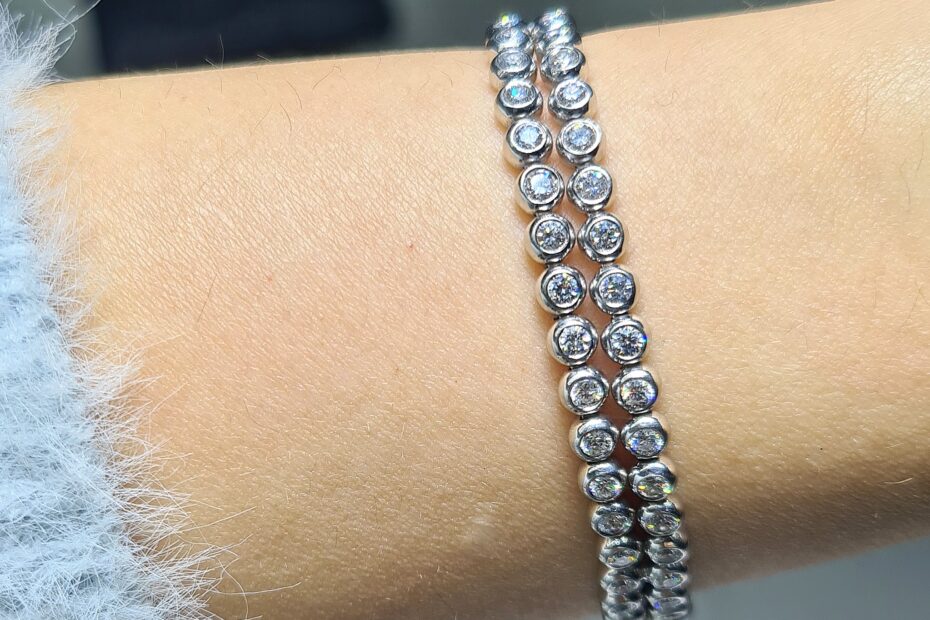 2.El Pırlanta 2,64 Karat 2'li Suylolu Bileklik X007104