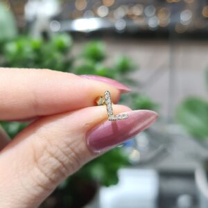 2.El Pırlanta 0,05 Karat L Harfi Tek Küpe X007392