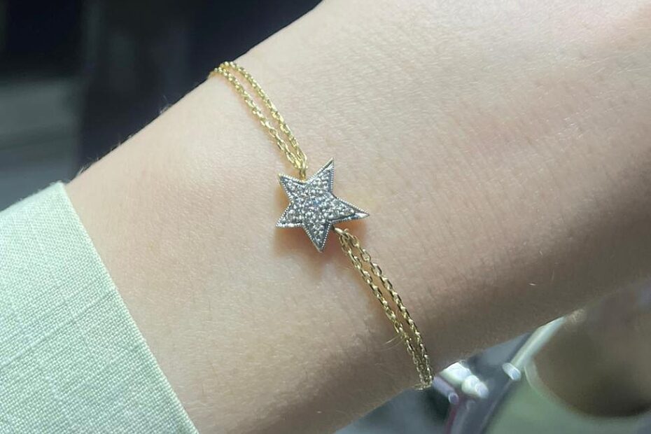 2.El Pırlanta 0,05 Karat Yıldız Bileklik X007230