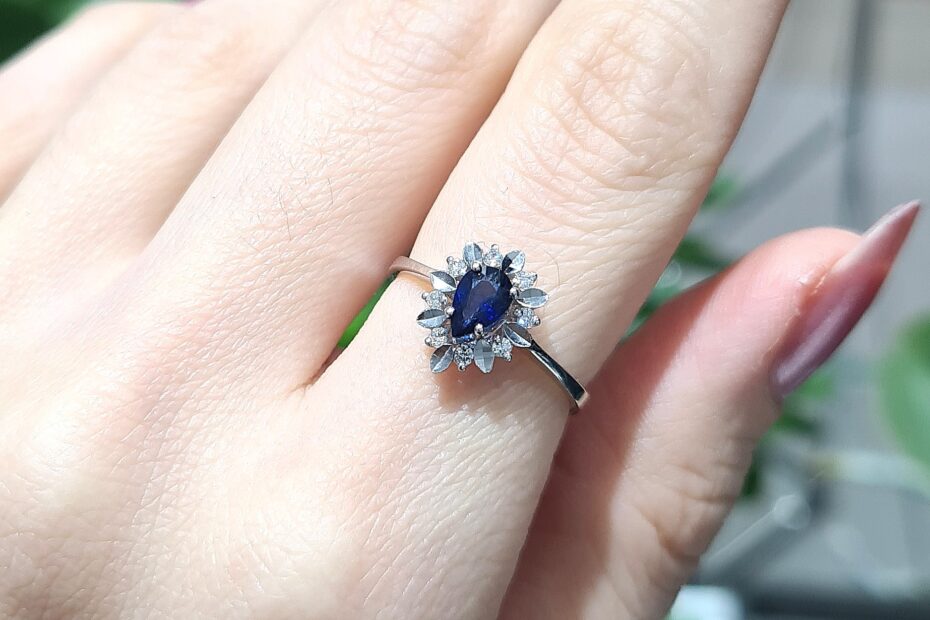 2.El Pırlanta 0,12 Karat Pırlanta & Safir Yüzük X007361