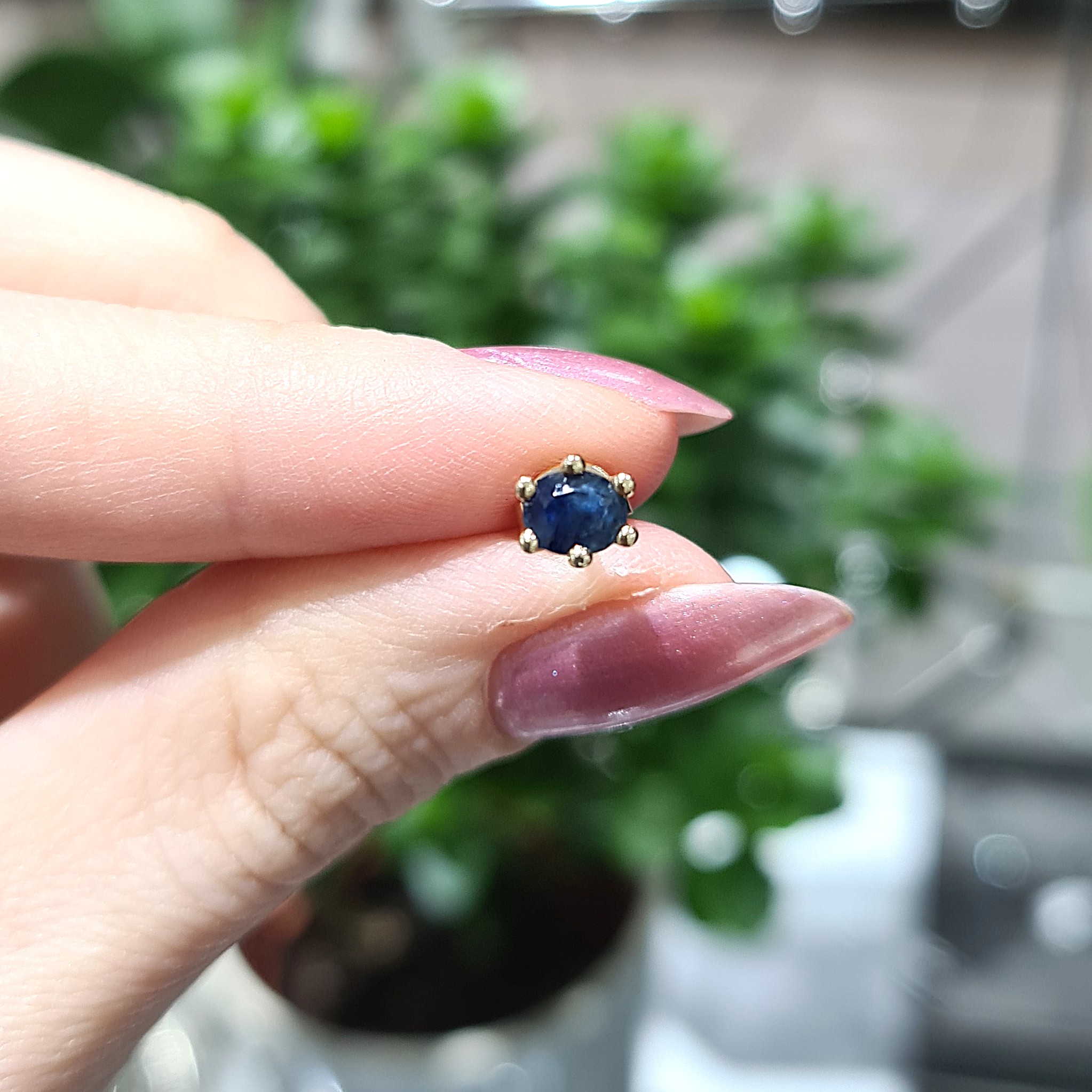 2.El Pırlanta 0,20 Karat Safir Tek Küpe X007362