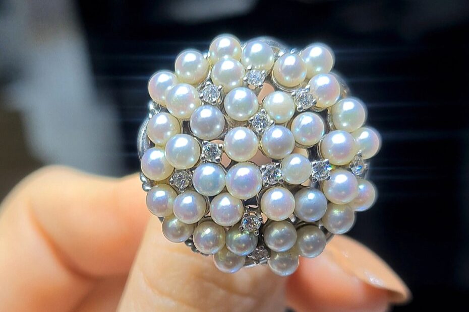 2.El Pırlanta 0,22 Karat İnci Yüzük ALM1179