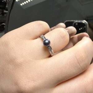 2.El Pırlanta 0,24 Karat İncili Yüzük X007222