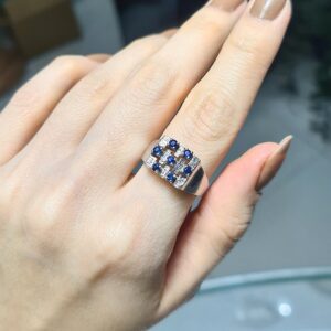 2.El Pırlanta 0,24 Karat Safir Yüzük ALM1168