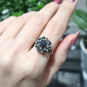 2.El Pırlanta 0,33 Karat Pırlanta & Safir Yüzük X007367