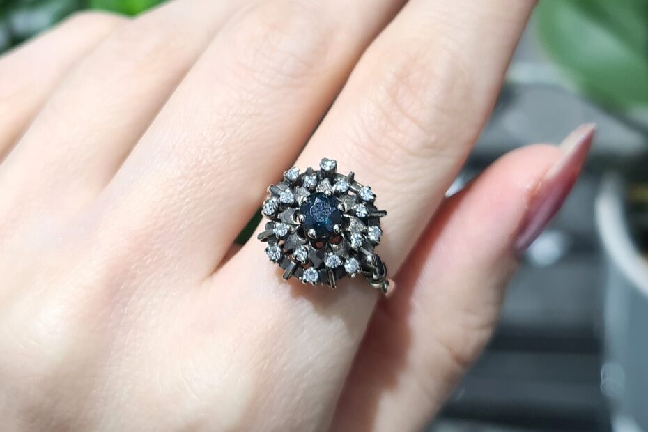 2.El Pırlanta 0,33 Karat Pırlanta & Safir Yüzük X007367