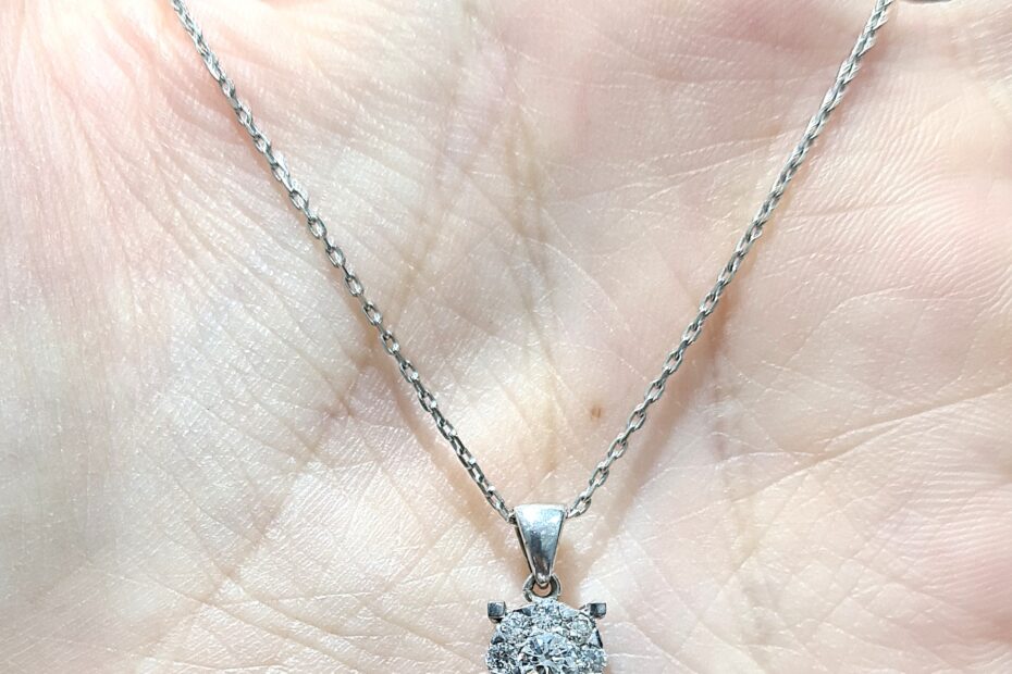 2.El Pırlanta 0,36 Karat Altınbaş Sertifikalı Tektaş Kolye X006912