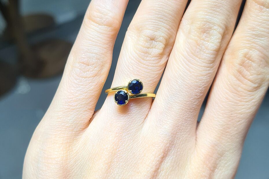 2.El Pırlanta 0,60 Karat Safir Yüzük ALM1176