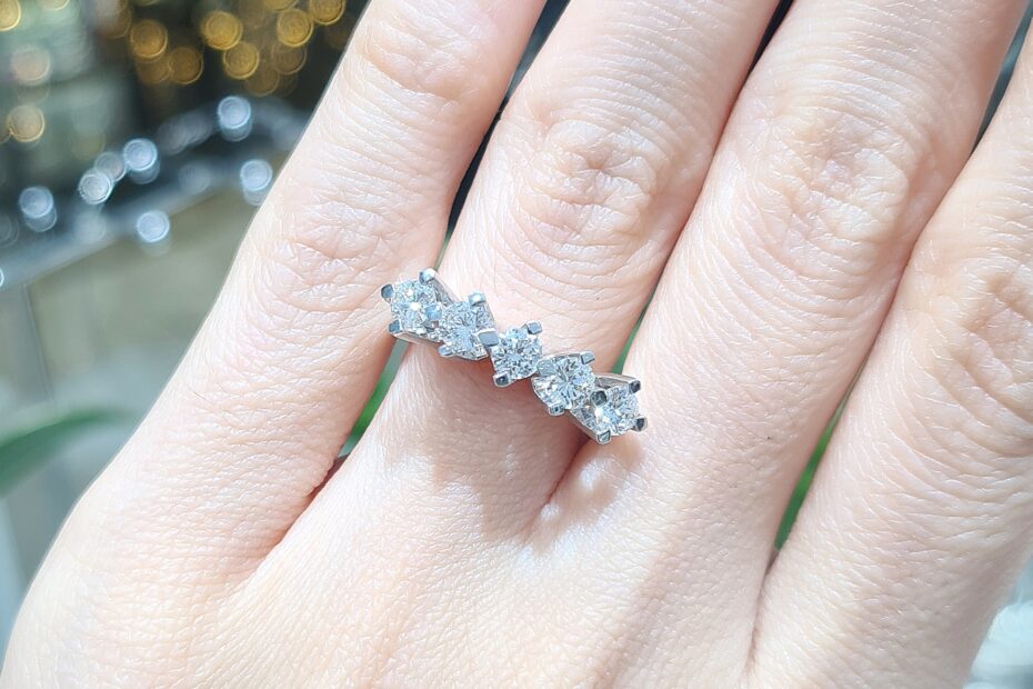 2.El Pırlanta 0,85 Karat Beştaş Yüzük X007259