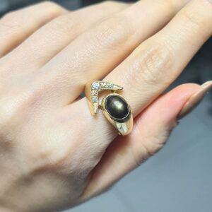 2.El Pırlanta 1,10 Karat Pırlanta ve Safir Yüzük ALM1169