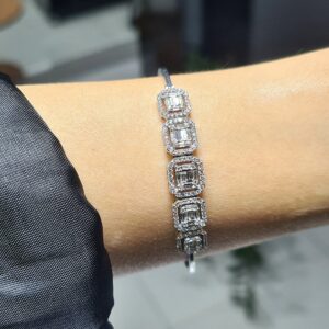 2.El Pırlanta 1,25 Karat Zen Sertifikalı Baget Bileklik X007262