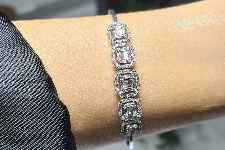 2.El Pırlanta 1,25 Karat Zen Sertifikalı Baget Bileklik X007262