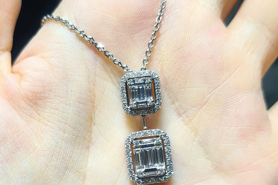 2.El Pırlanta 1,29 Karat Zen Sertifikalı Baget Kolye X007328