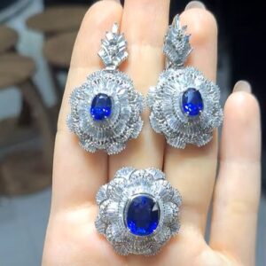 2.El Pırlanta 28,42 Karat Pırlanta ve Safir Set ÖZEL088