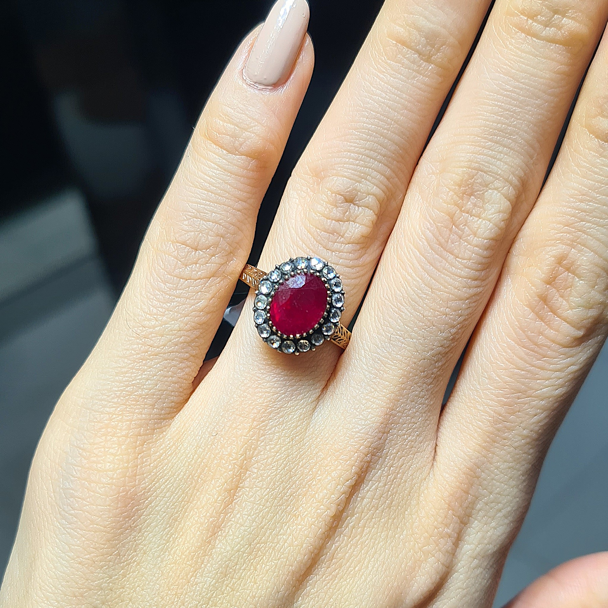 2.El Pırlanta 3,02 Karat Elmas ve Yakut Yüzük KK00154