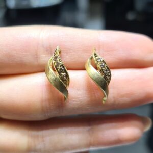 2.El Pırlanta 0,10 Karat Brown Renk Küpe X007489