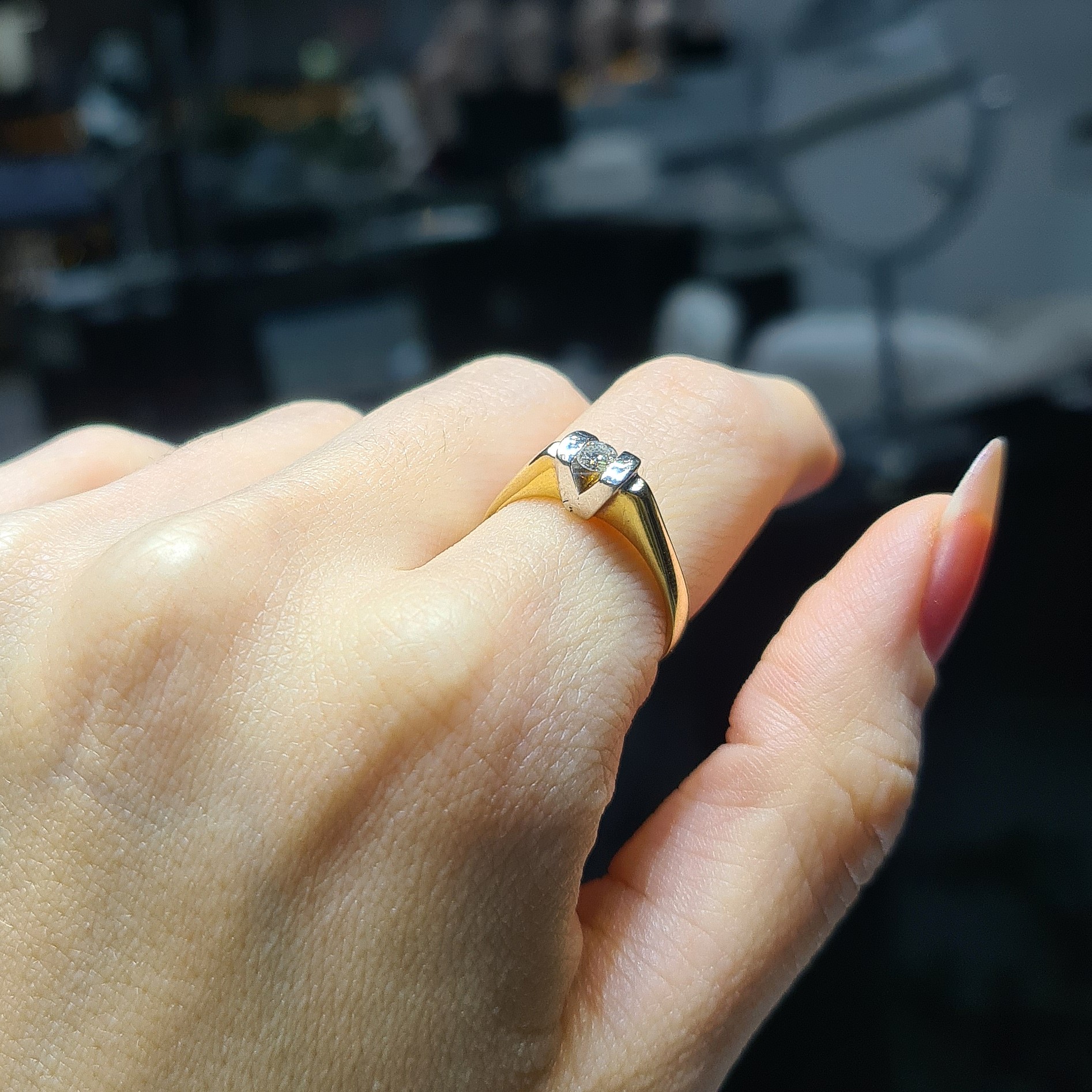 2.El Pırlanta 0,12 Karat Tektaş Yüzük X007499-2