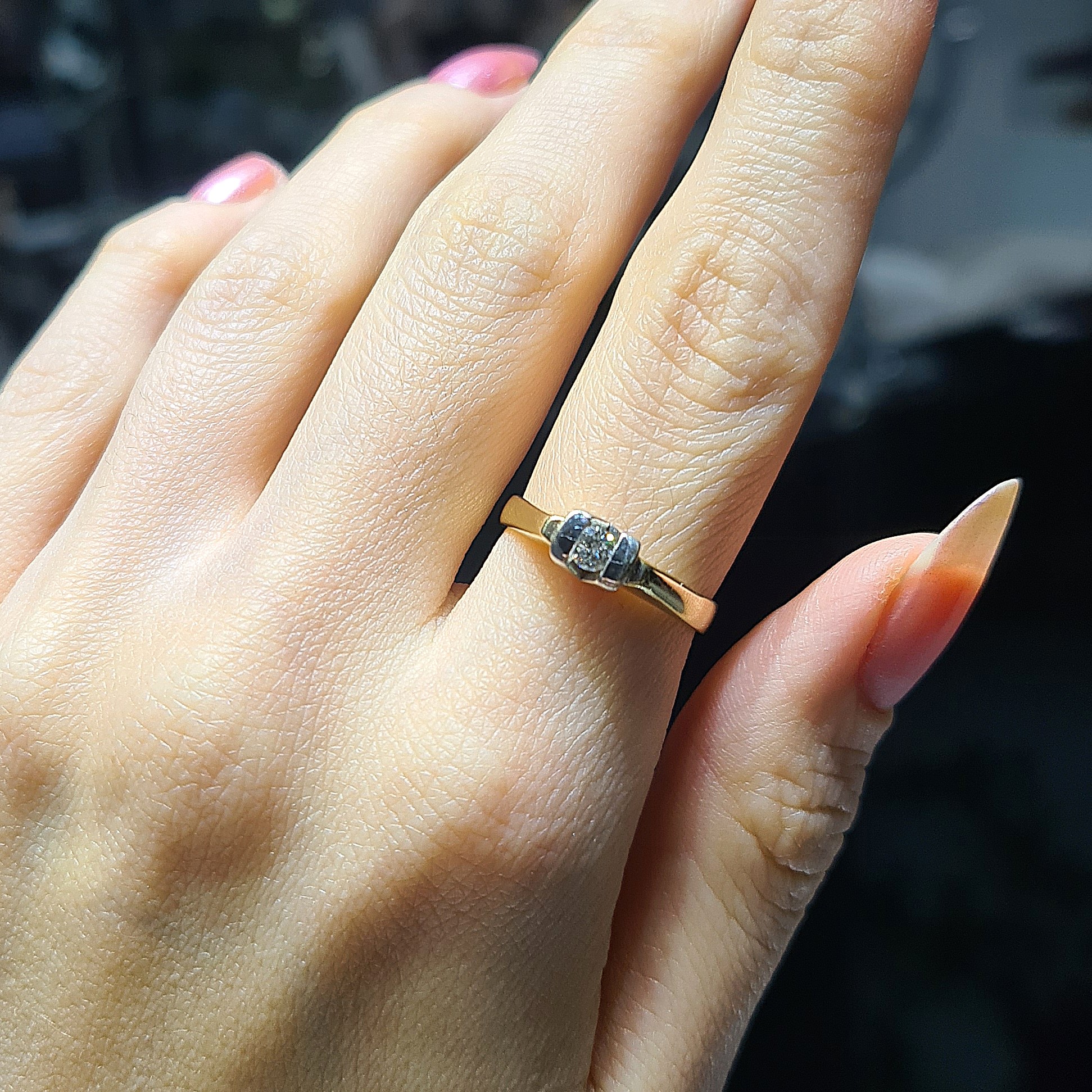 2.El Pırlanta 0,12 Karat Tektaş Yüzük X007499