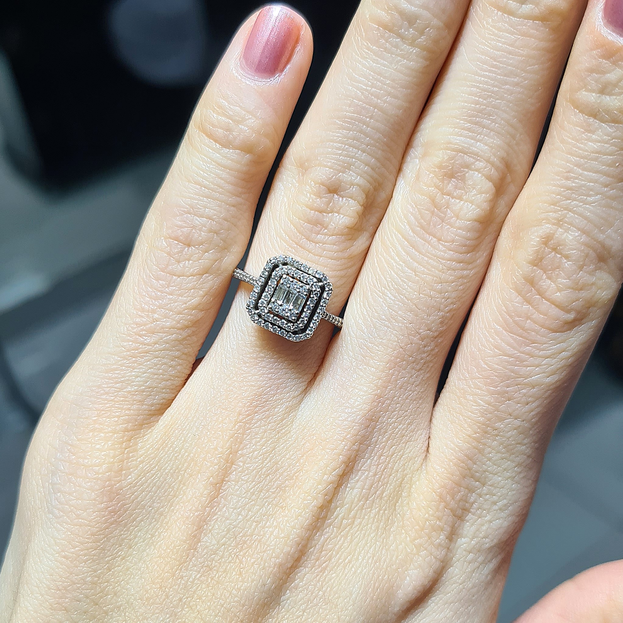 2.El Pırlanta 0,37 Karat Baget Yüzük X007514