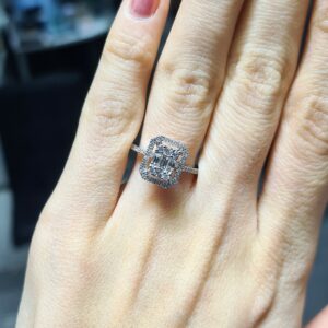 2.El Pırlanta 0,53 Karat Baget Yüzük X007517