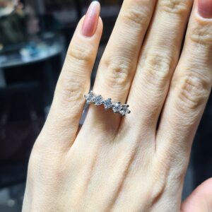 2.El Pırlanta 0,80 Ct HRD Sertifikalı Beştaş Taş Yüzük X007452