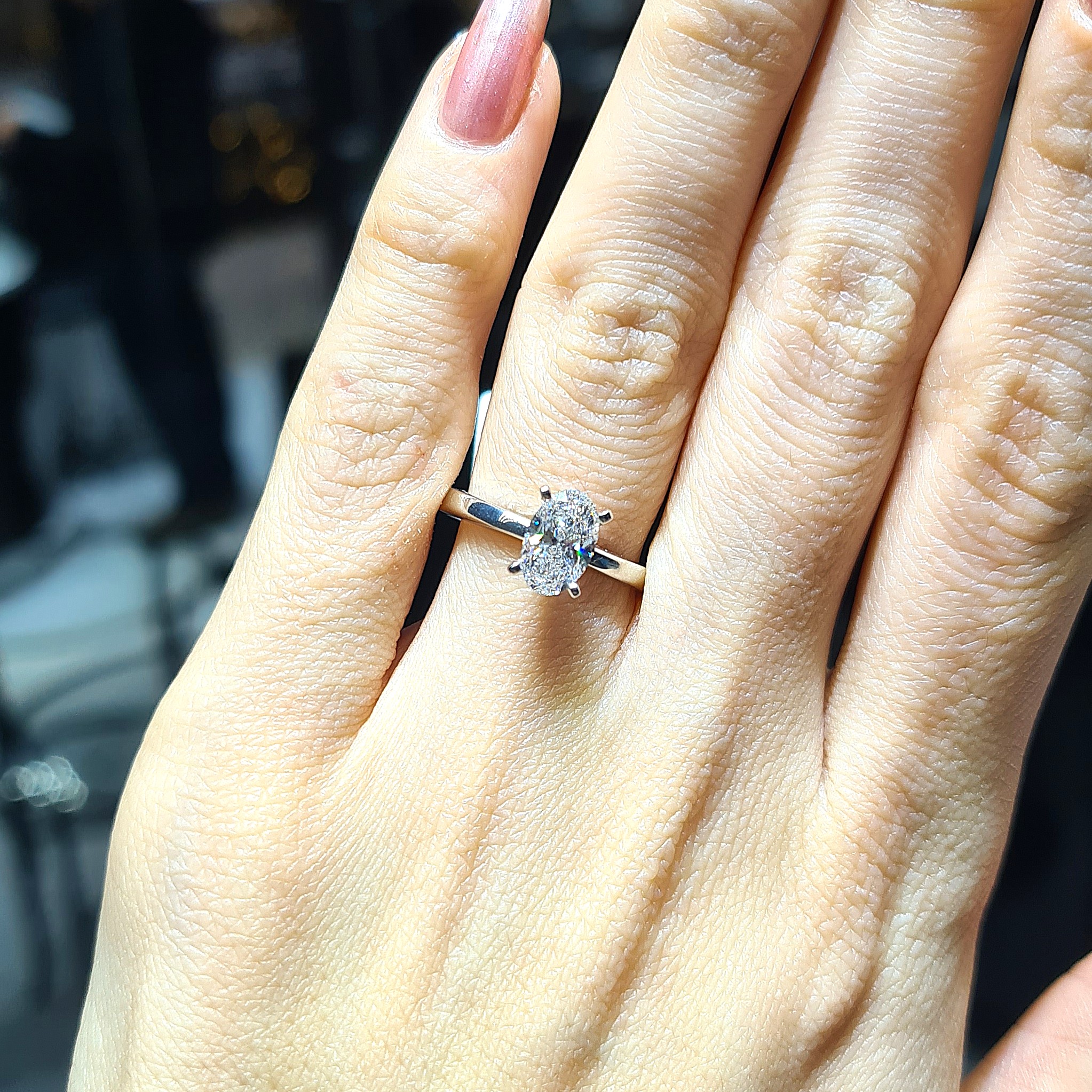 2.El Pırlanta 1,00 Karat D Renk HRD Sertifikalı Tektaş Yüzük X007446