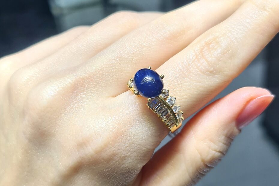 2.El Pırlanta 2,60 Karat Pırlanta & Safir Yüzük ALM2185