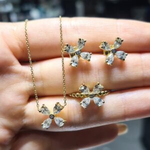 2.El Pırlanta 3,21 Karat Yüzük-Kolye-Küpe Set YZ10729-KL02999-KP03037