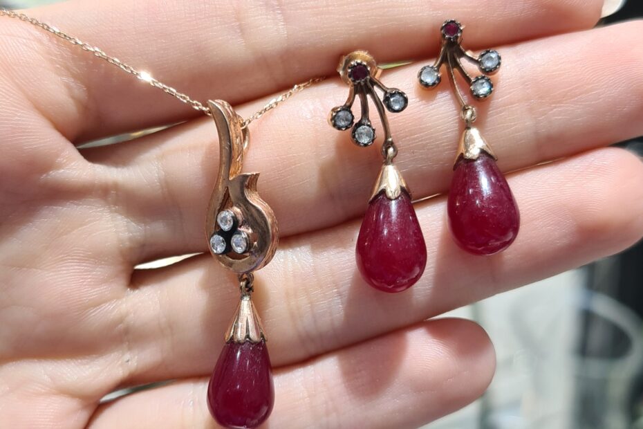 2.El Pırlanta 0,24 Karat Elmas & Yakut & Garnet Set KK00181-KK00169