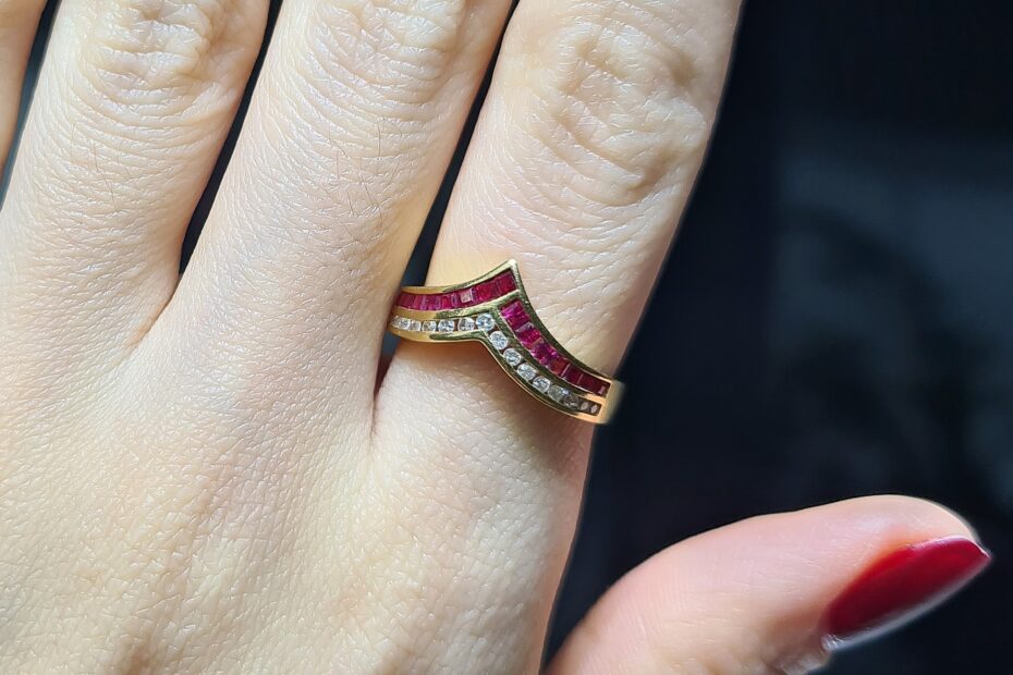 2.El Pırlanta 0,28 Karat Pırlanta & Yakut Yüzük X007645