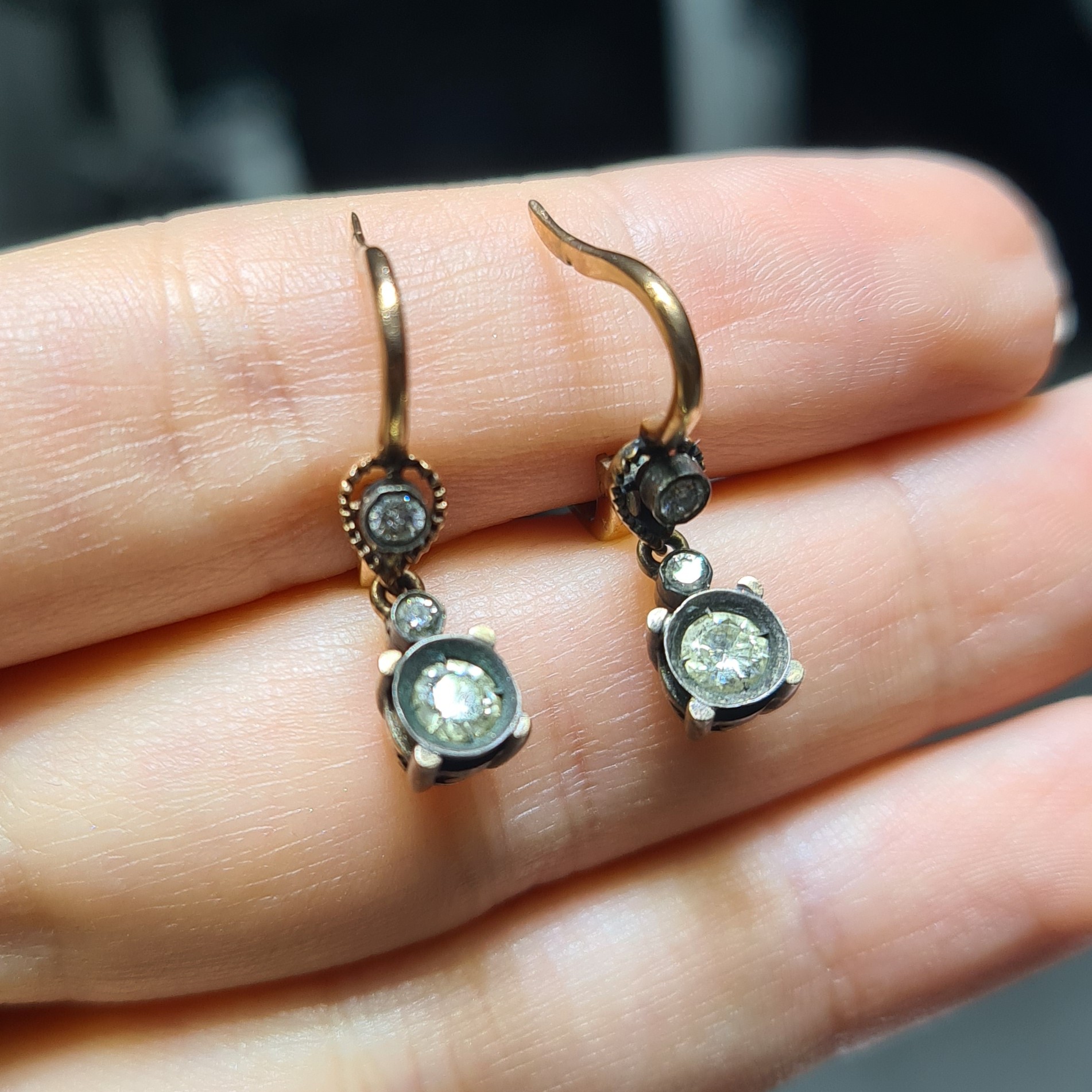 2.El Pırlanta 0,30 Karat Elmas Küpe X007669-2