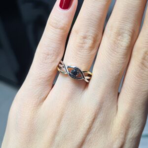 2.El Pırlanta 0,30 Karat Siyah Pırlanta Yüzük X007652