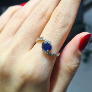 2.El Pırlanta 0,44 Karat Pırlanta & Safir Yüzük X007641