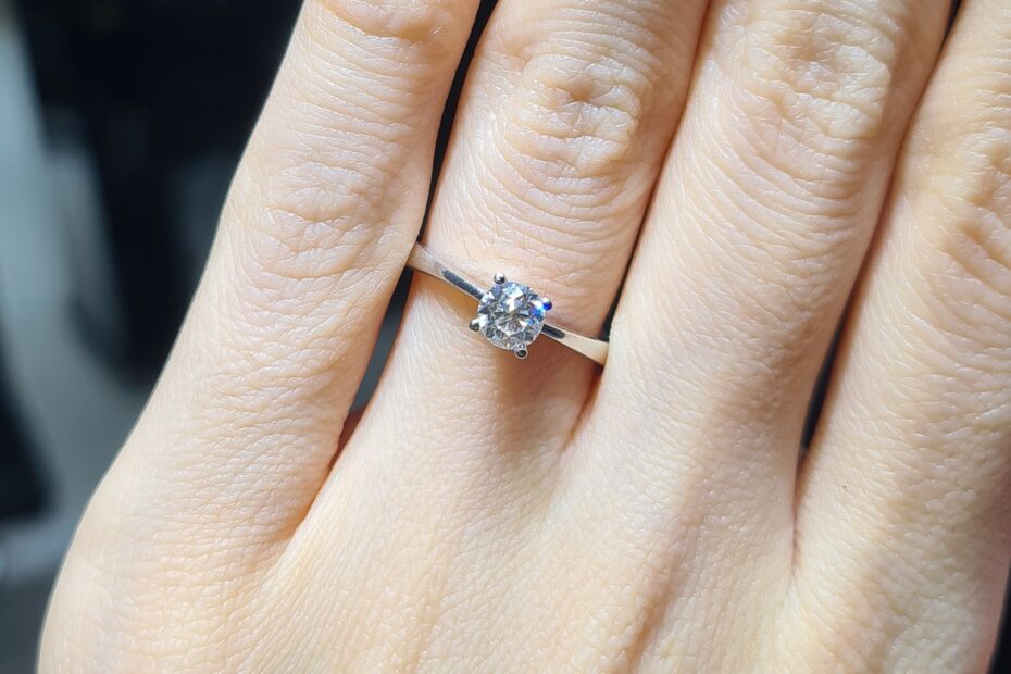 2.El Pırlanta 0,50 Karat HRD Sertifikalı Tektaş Yüzük X007637