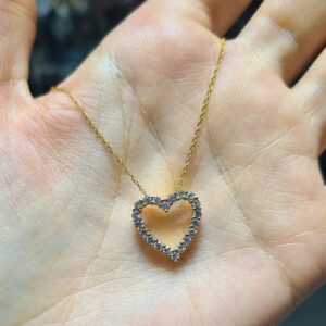 2.El Pırlanta 0,60 Karat Kalp Kolye X007537