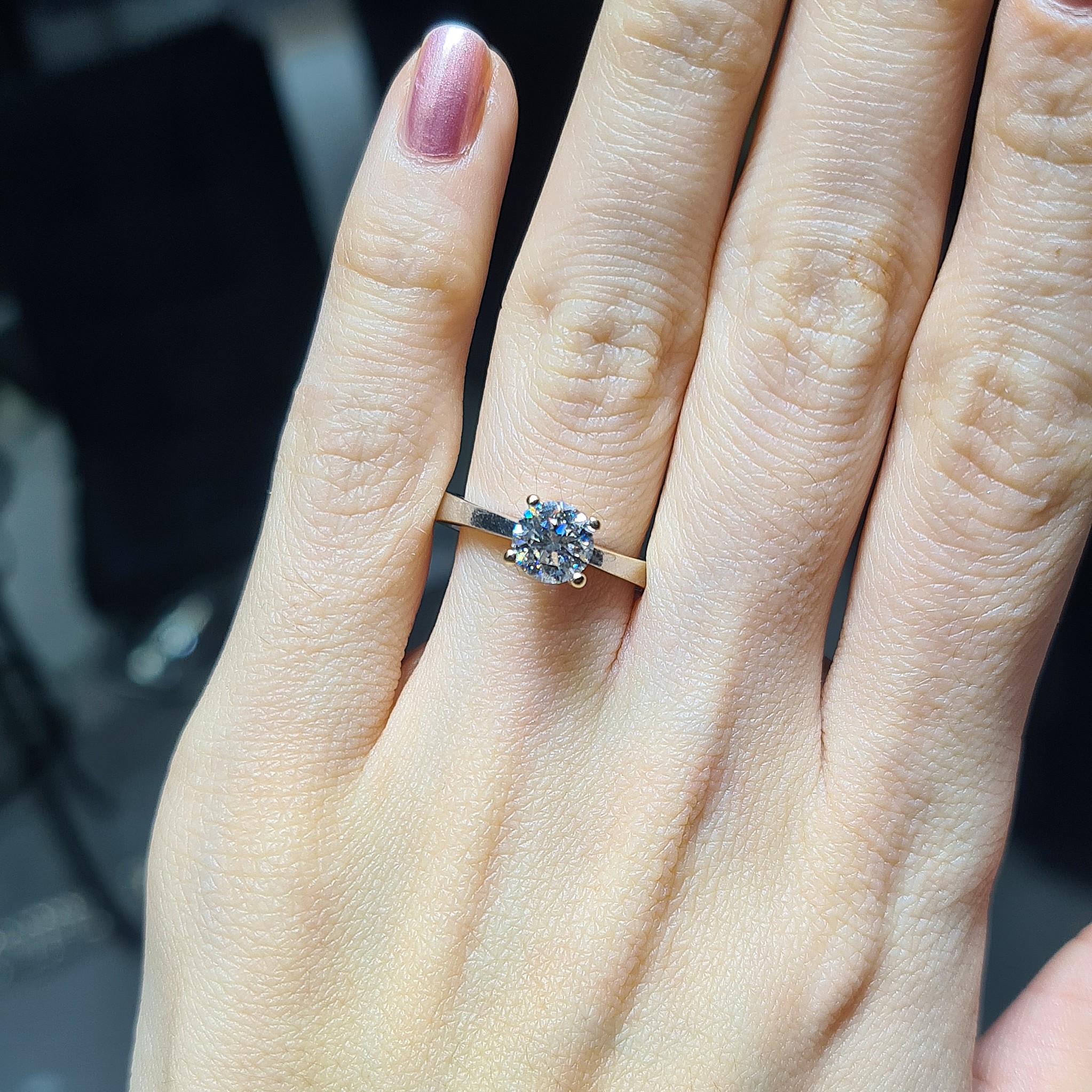 2.El Pırlanta 1,00 Karat GIA Sertifikalı Tektaş Yüzük X007627