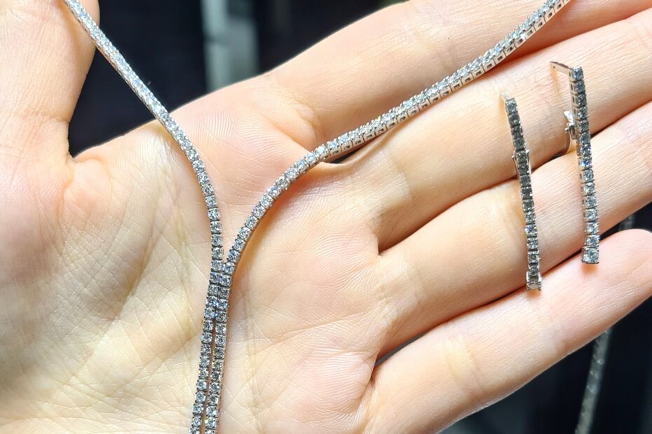 2.El Pırlanta 2,00 Karat Suyolu Gerdanlık & Bileklik Set X007601-X007602