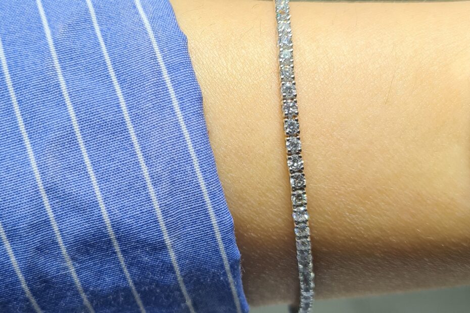 2.El Pırlanta 2,89 Karat Suyolu Bileklik & Küpe Set X007609