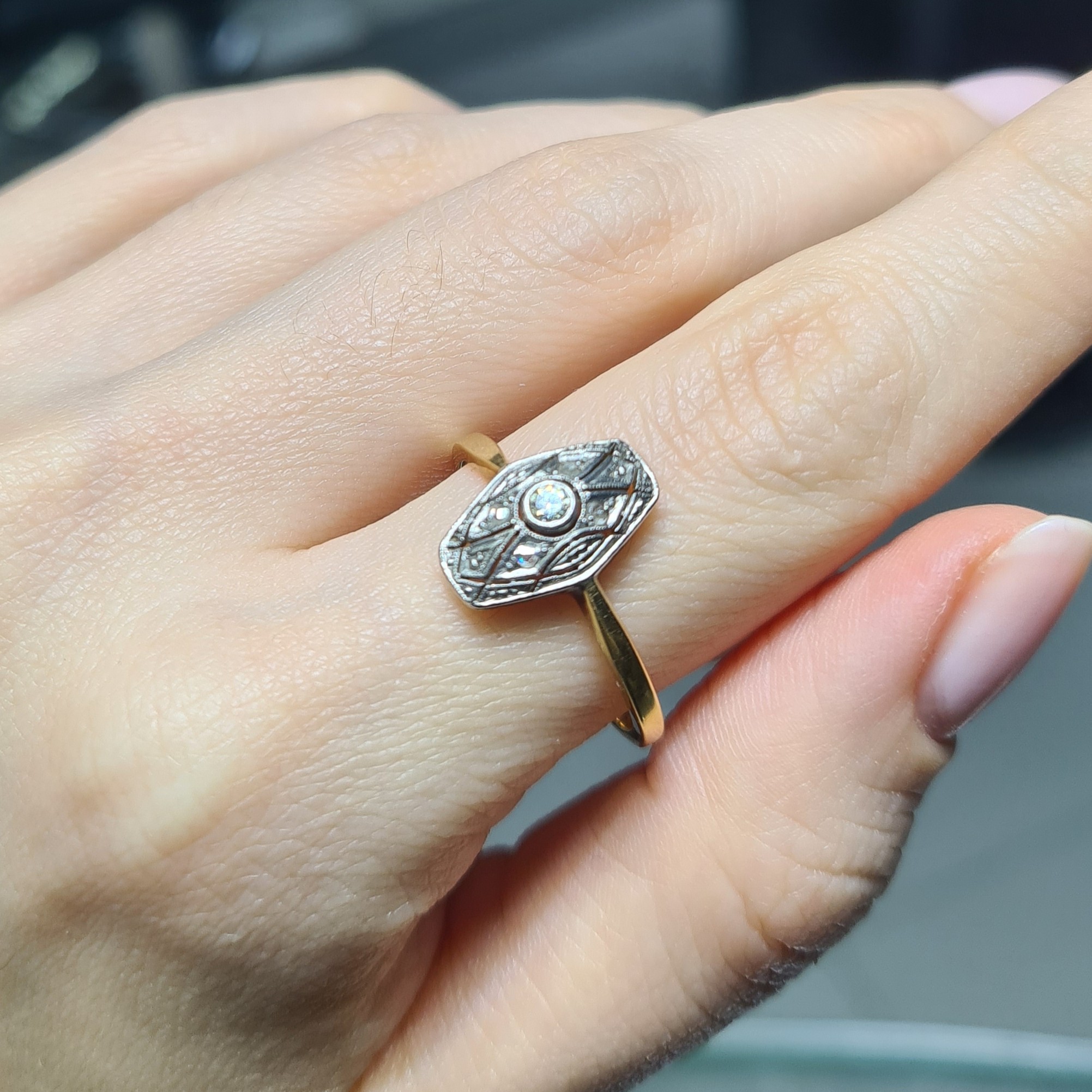 2.El Pırlanta 0,06 Karat Yüzük ALM1167-2