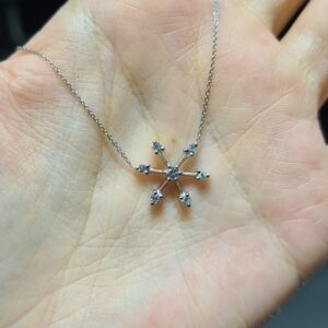 2.El Pırlanta 0,15 Karat Kar Tanesi Kolye X007777