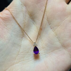 2.El Pırlanta 0,39 Karat Pırlanta & Ametist Kolye X007728